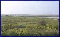 Cley village marshes in Norfolk, England, UK.